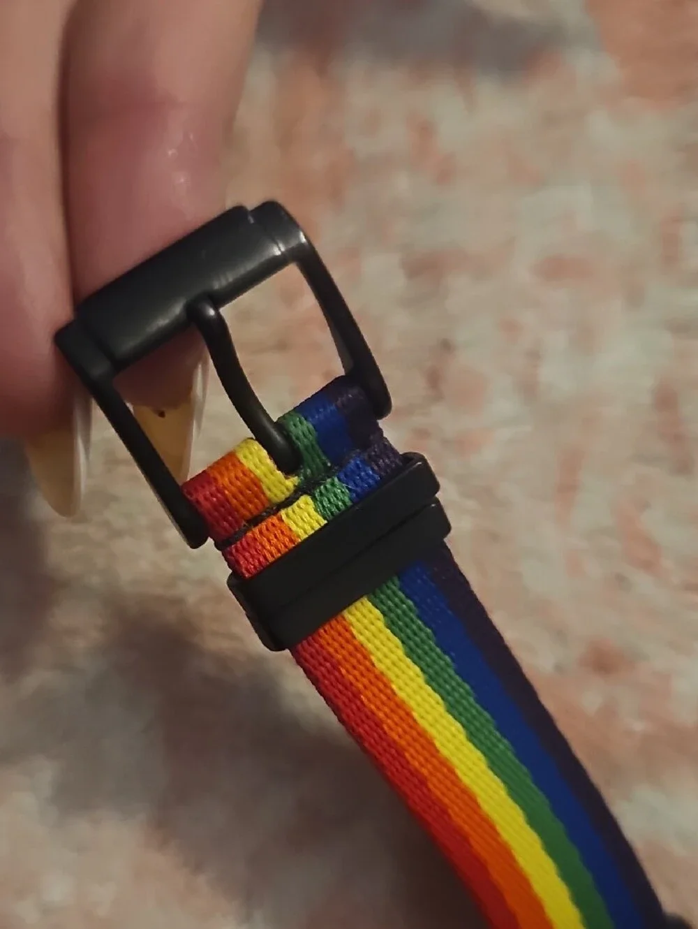 Michael Kors Unisex Rainbow Stripe Watch - Black Case